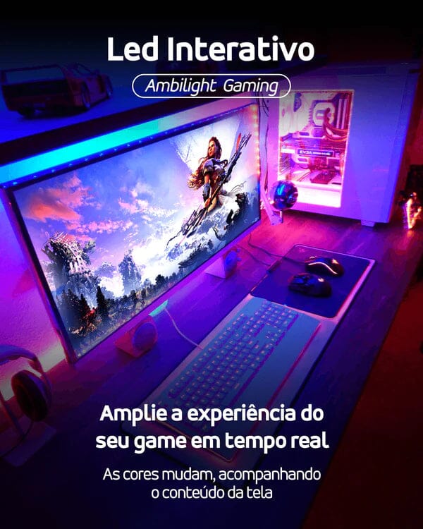 AMBILED - TV/Gamer/Cama Casa (iluminação 3) Dm Stores 