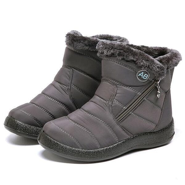 AnneBe - Bota Confort Flex Aveludada Inverno Calçados (Bota Feminina 10) Dm Stores Cinza 35 