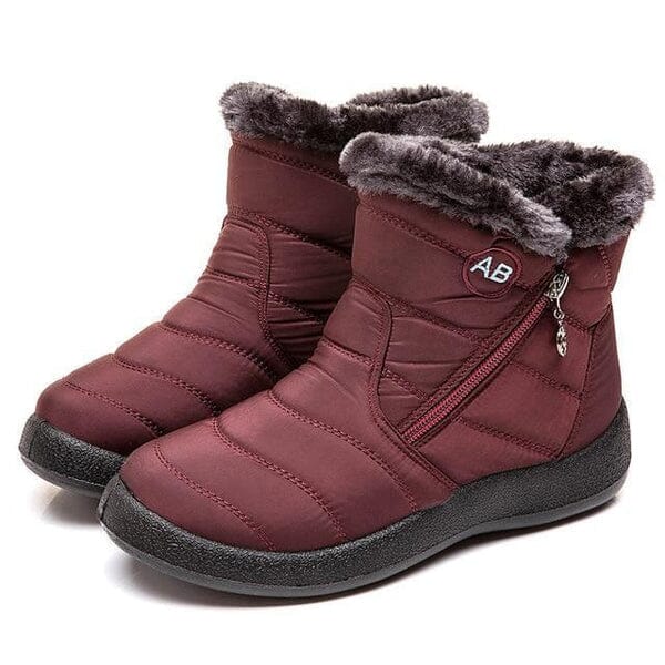 AnneBe - Bota Confort Flex Aveludada Inverno Calçados (Bota Feminina 10) Dm Stores Vermelho 35 