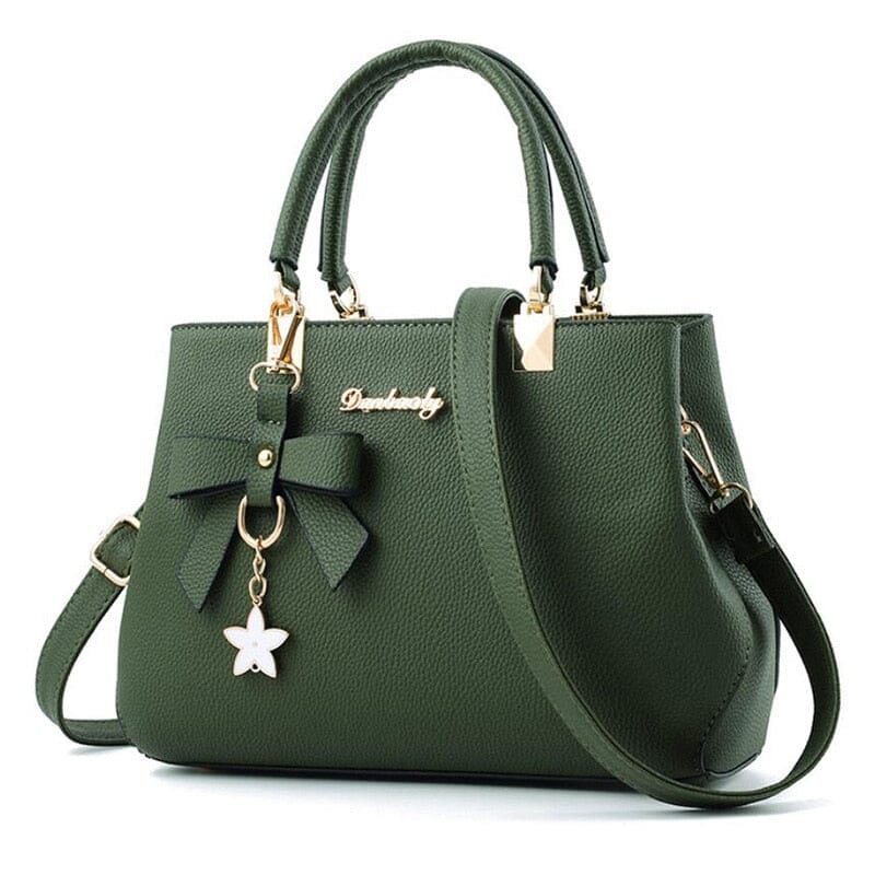 Bolsa de Couro Feminina Executive Joias & Acessórios (Bolsa 5) Dm Stores Verde 