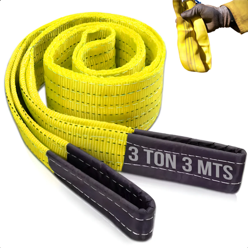 Cinta De Elevação Carga 3 Toneladas 3 Metros 90mm Reforçada